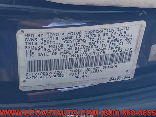 Used 2002 Lexus SC 430 Convertible image 15