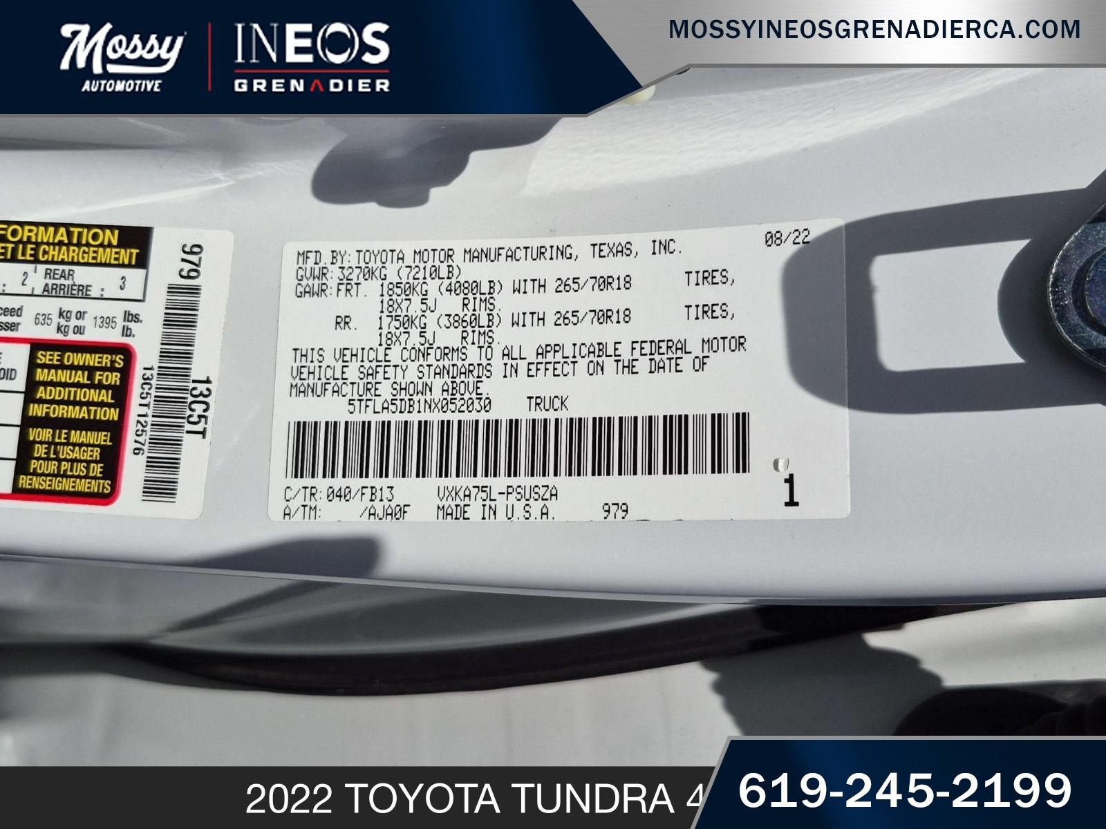 Used 2022 Toyota Tundra SR5 AWD/4WD image 23
