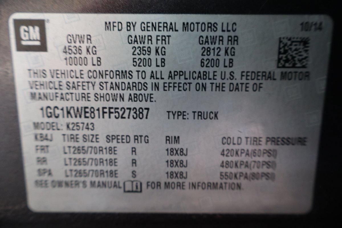 Used 2015 Chevrolet Silverado 2500 LTZ w/ Duramax Plus Package AWD/4WD image 46