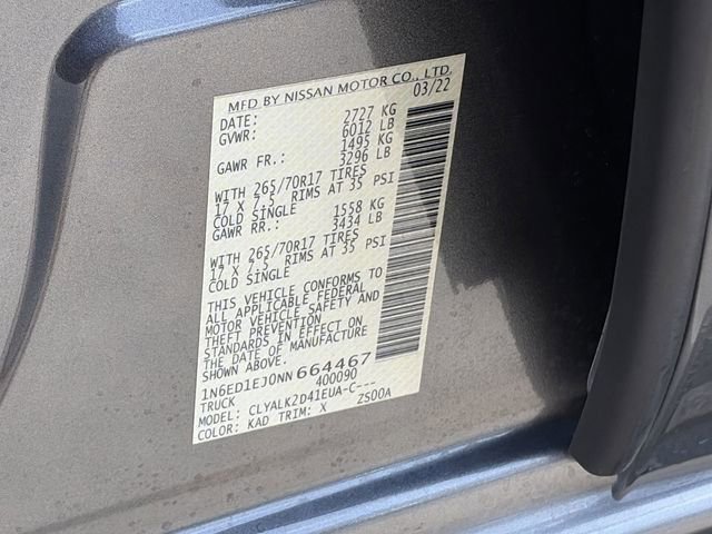 Used 2022 Nissan Frontier Pro-X RWD image 35