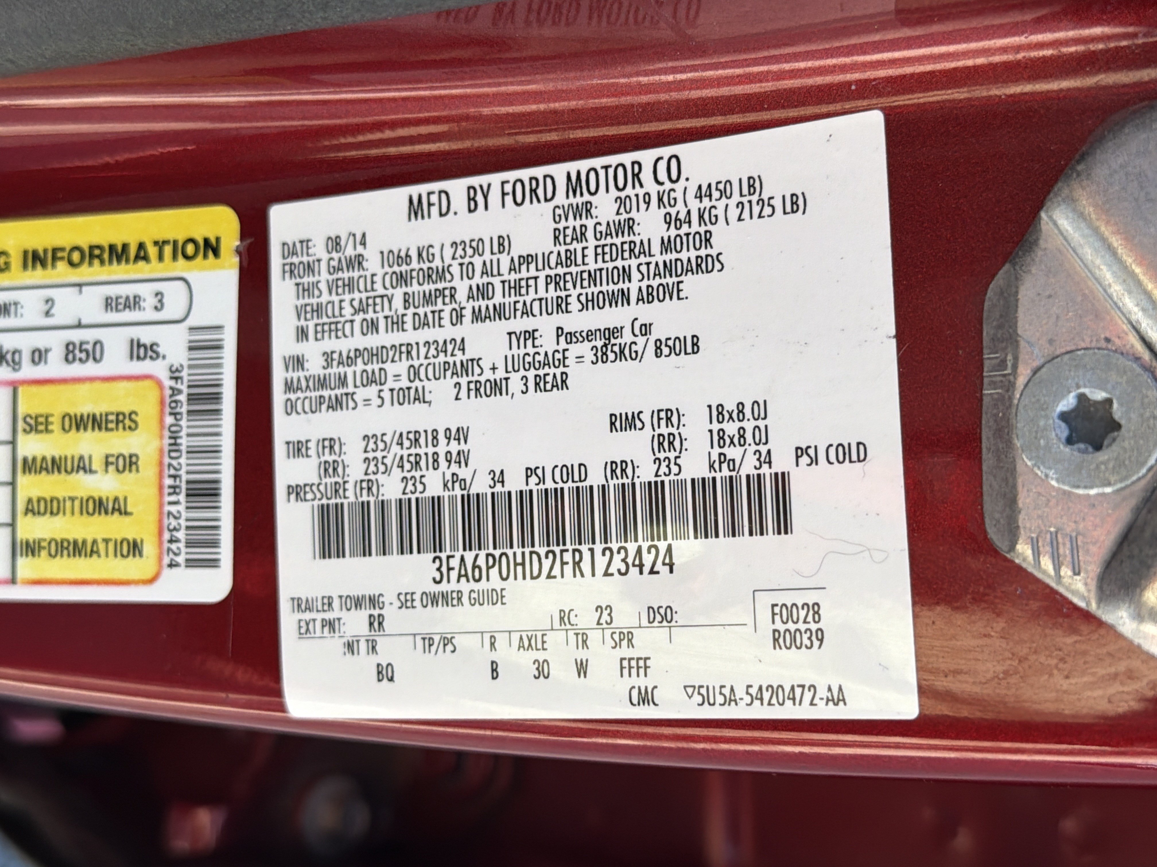 Used 2015 Ford Fusion SE w/ Equipment Group 202A FWD image 31