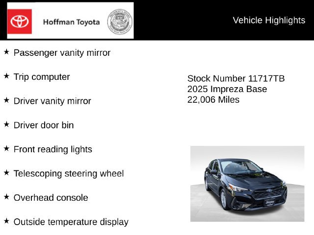 Used 2025 Subaru Impreza 2.0i AWD/4WD image 30