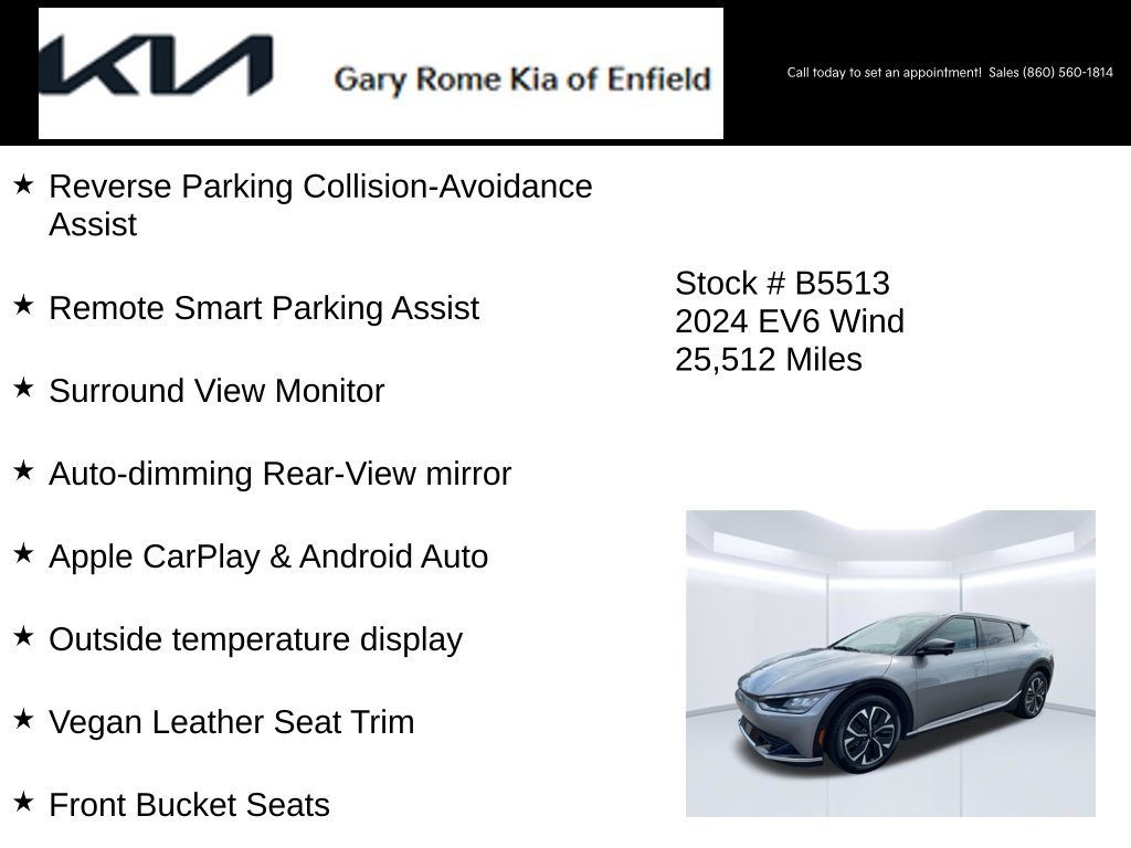 Certified 2024 Kia EV6 Wind w/ Wind Technology Package AWD/4WD image 30