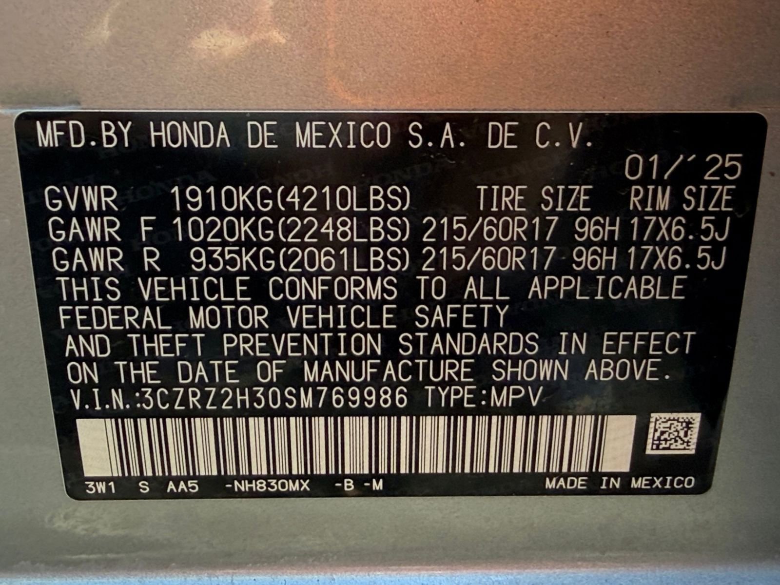 Used 2025 Honda HR-V LX image 27