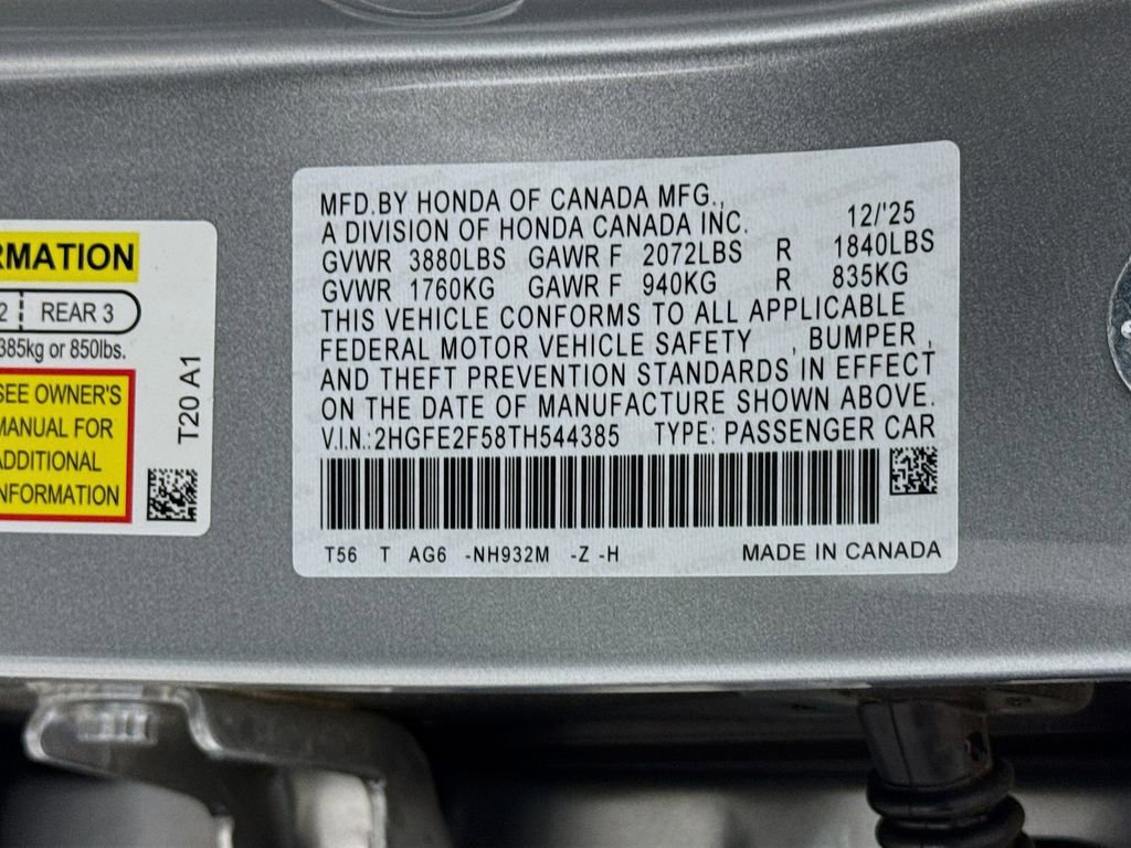 New 2026 Honda Civic Sport image 29