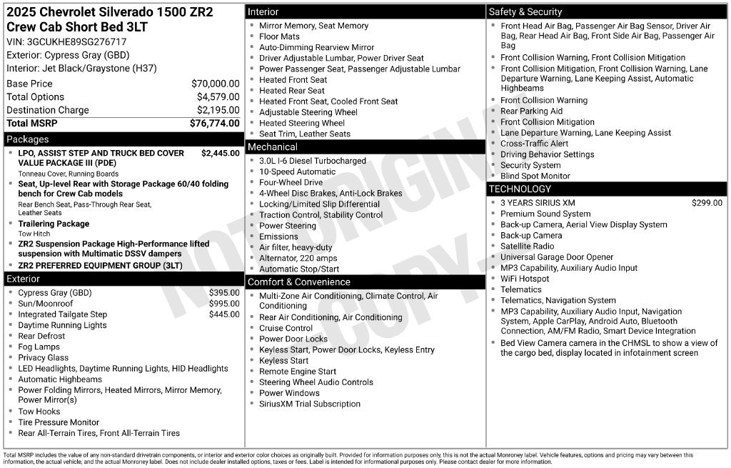 Certified 2025 Chevrolet Silverado 1500 ZR2 AWD/4WD image 38