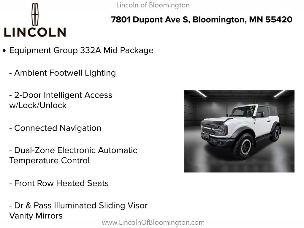 Used 2023 Ford Bronco Badlands w/ Sasquatch Package image 5