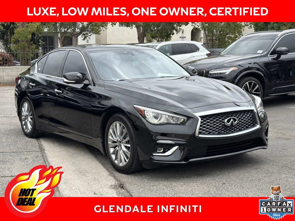 Certified 2023 INFINITI Q50 Luxe w/ Cargo Package RWD image 1