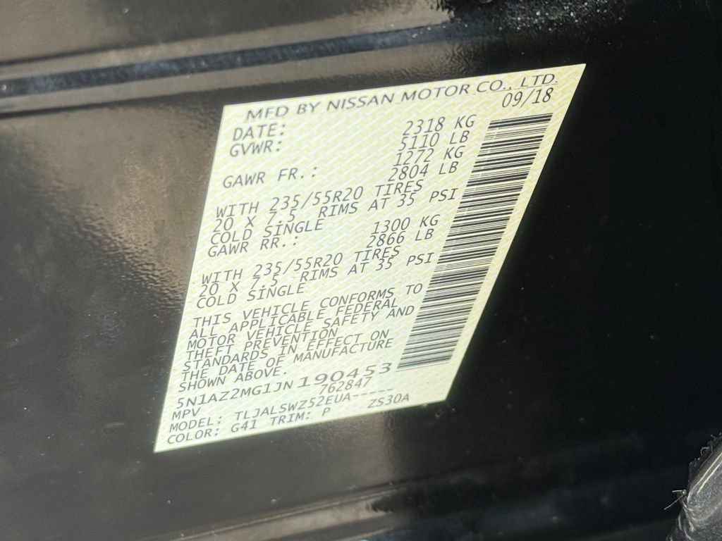 Used 2018 Nissan Murano Platinum FWD image 39