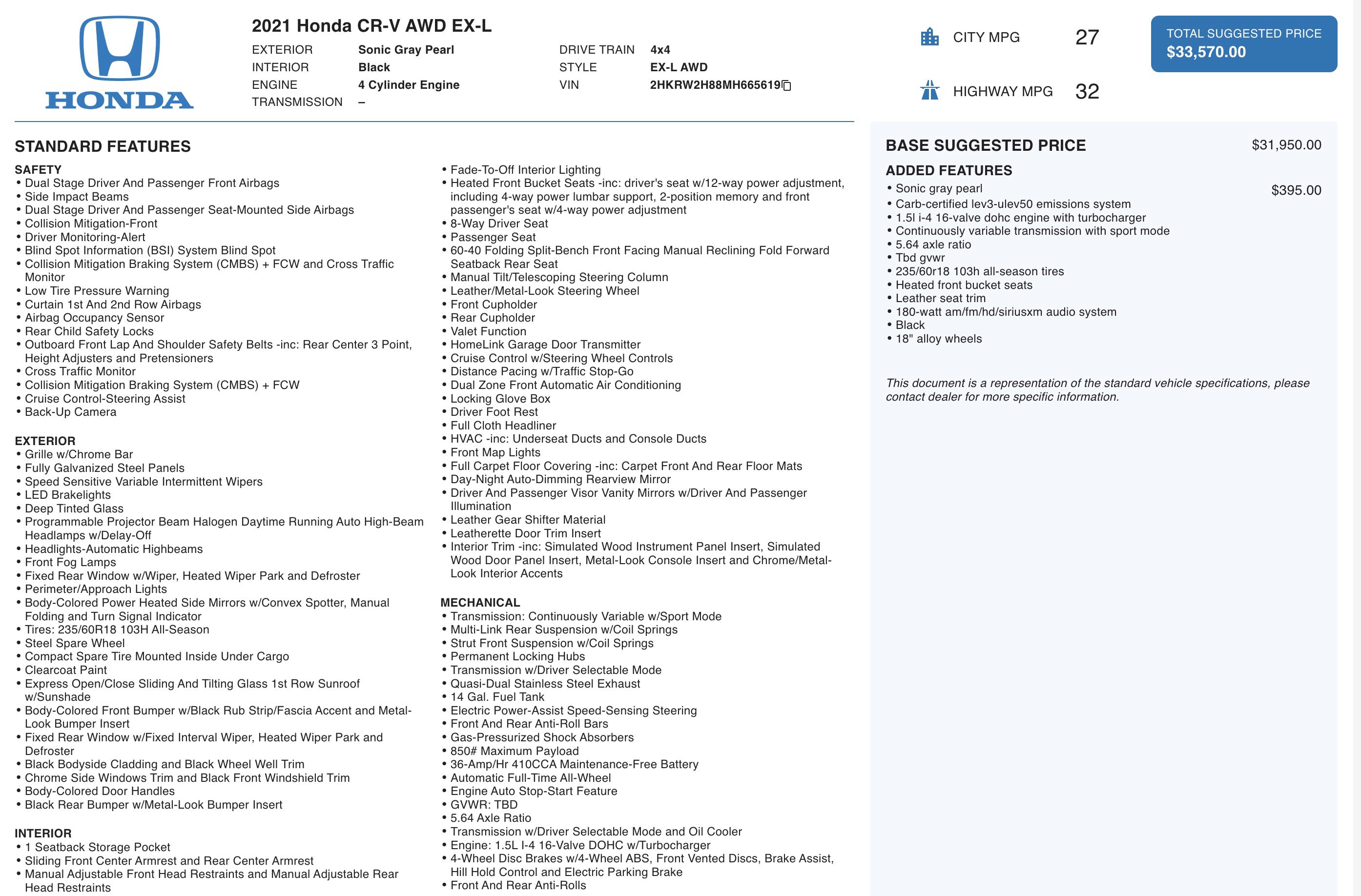 Used 2021 Honda CR-V EX-L image 6