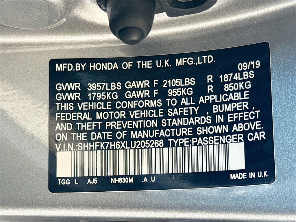 Used 2020 Honda Civic EX image 30