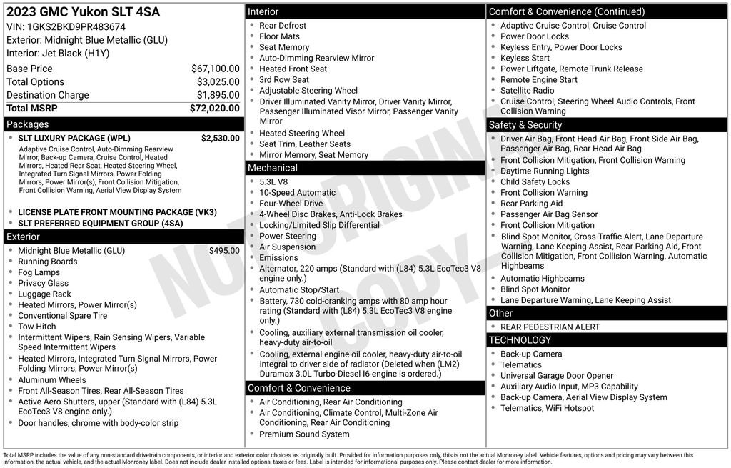 Used 2023 GMC Yukon SLT w/ SLT Luxury Package AWD/4WD image 40