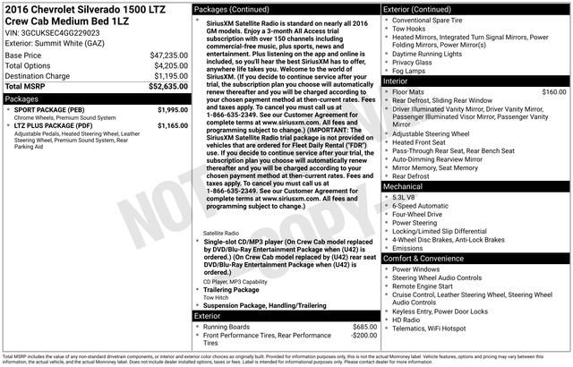 Used 2016 Chevrolet Silverado 1500 LTZ w/ Sport Package image 6