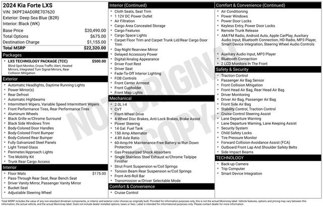 Used 2024 Kia Forte LXS w/ LXS Technology Package image 26
