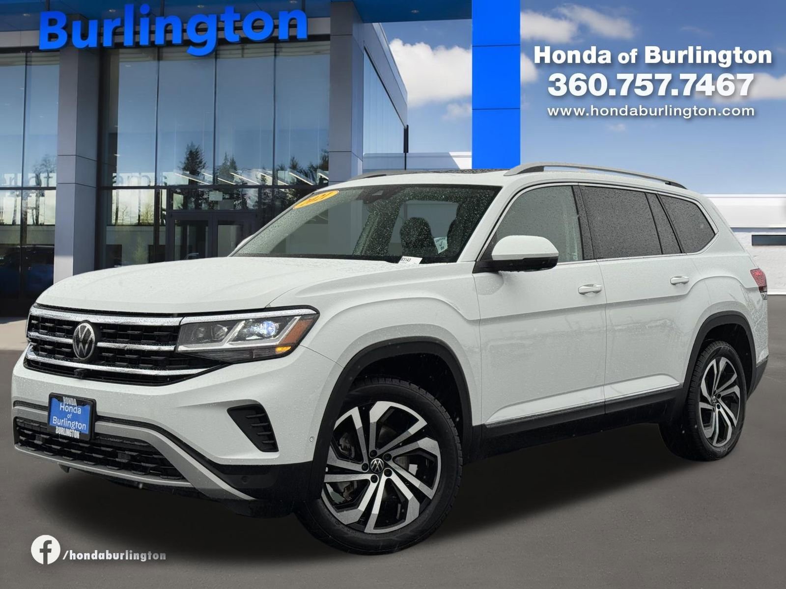 Used 2021 Volkswagen Atlas SEL Premium w/ MDO Package (Bench Seat)