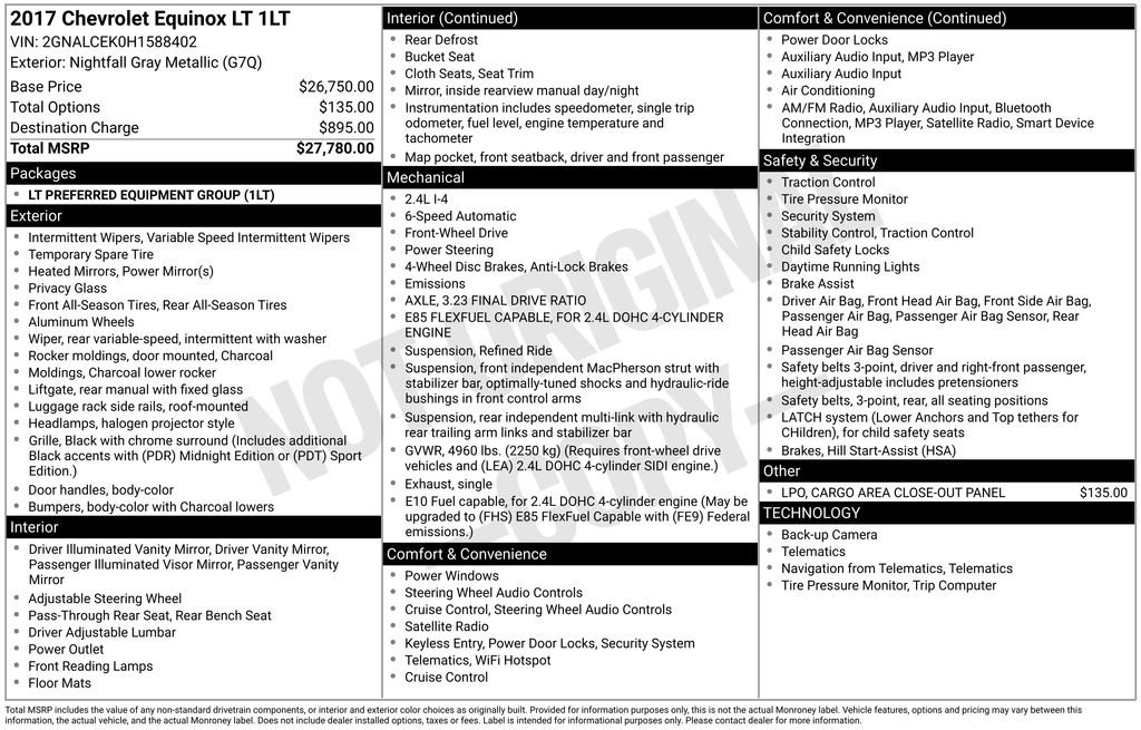 Used 2017 Chevrolet Equinox LT image 38