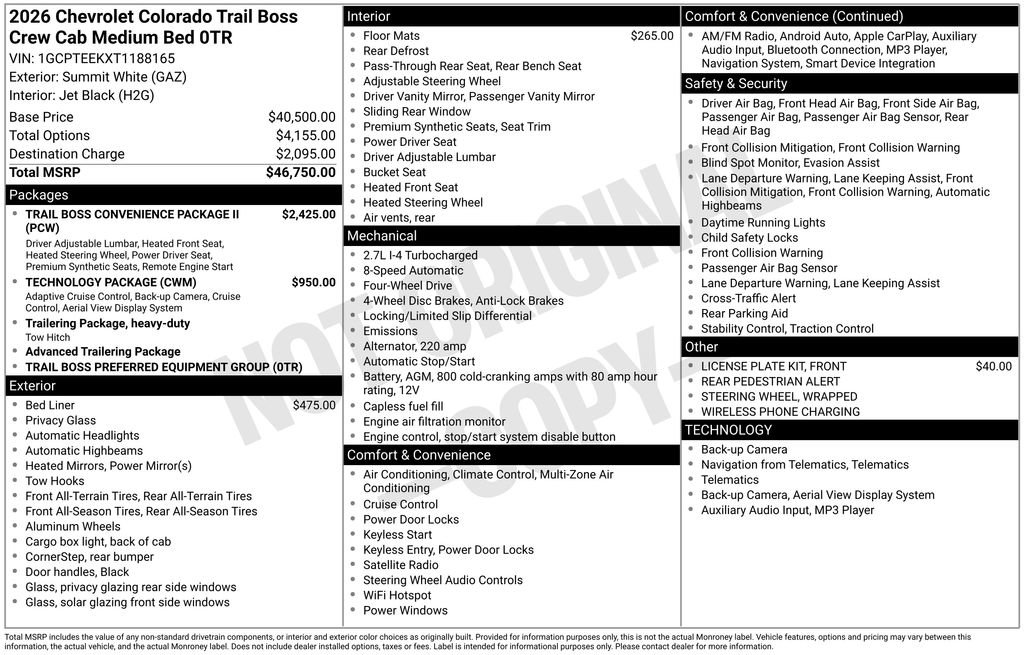 New 2026 Chevrolet Colorado Trail Boss image 2