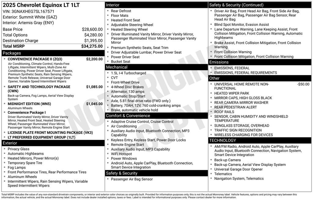 New 2025 Chevrolet Equinox LT w/ Convenience Package II image 18