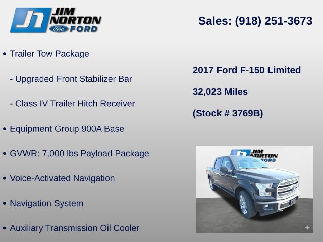 Used 2017 Ford F150 Limited w/ Trailer Tow Package AWD/4WD image 8
