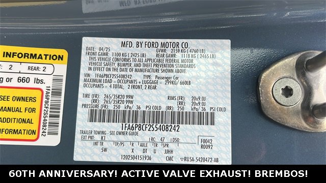 New 2025 Ford Mustang GT Premium w/ 60th Anniversary Package image 33