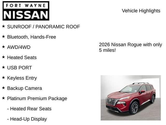 New 2026 Nissan Rogue Platinum w/ Platinum Premium Package image 8