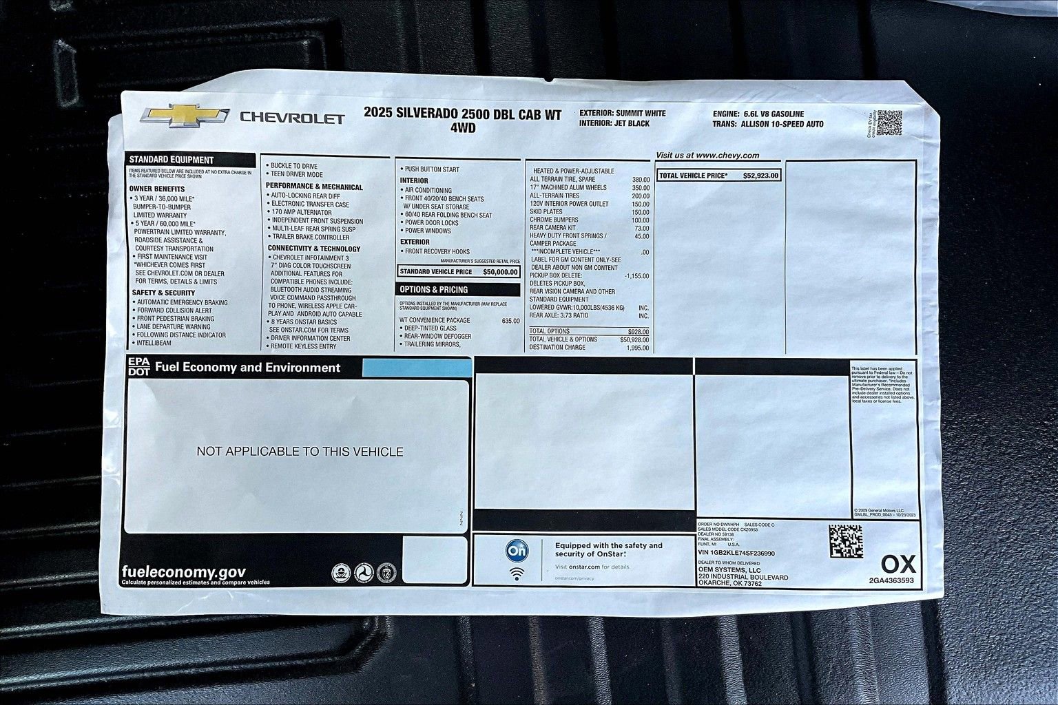 New 2025 Chevrolet Silverado 2500 W/T w/ WT Convenience Package image 14