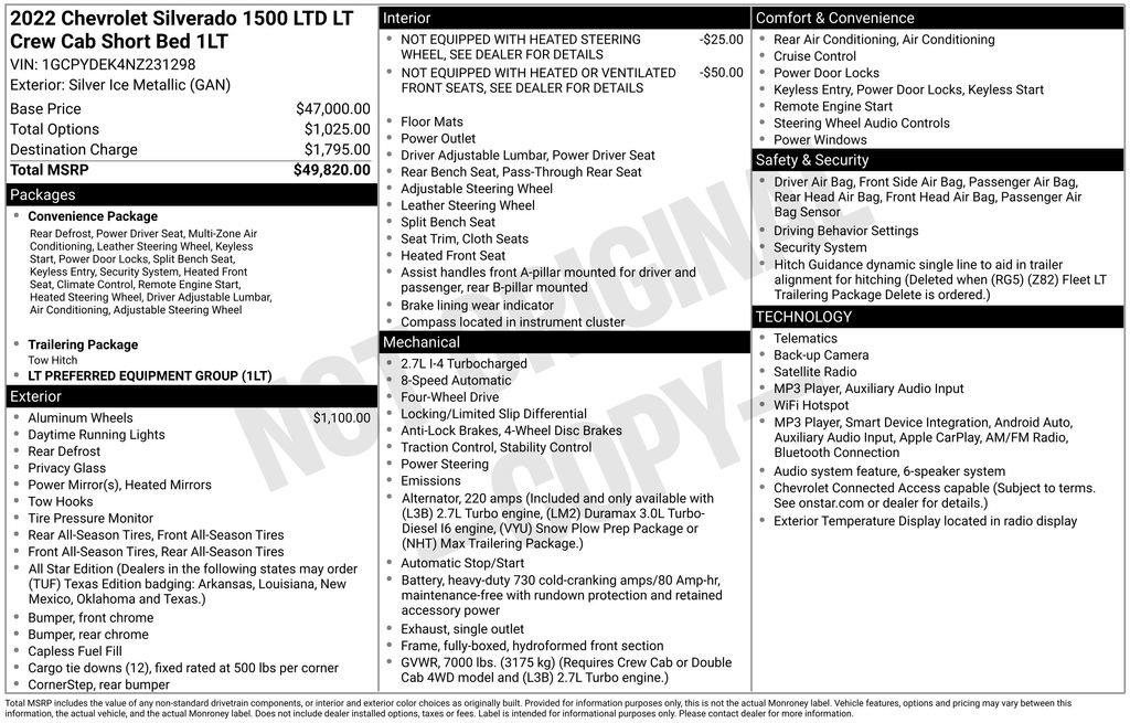 Used 2022 Chevrolet Silverado 1500 LT AWD/4WD image 34