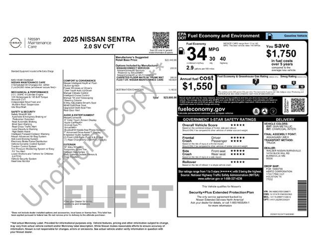 Used 2025 Nissan Sentra SV FWD image 23