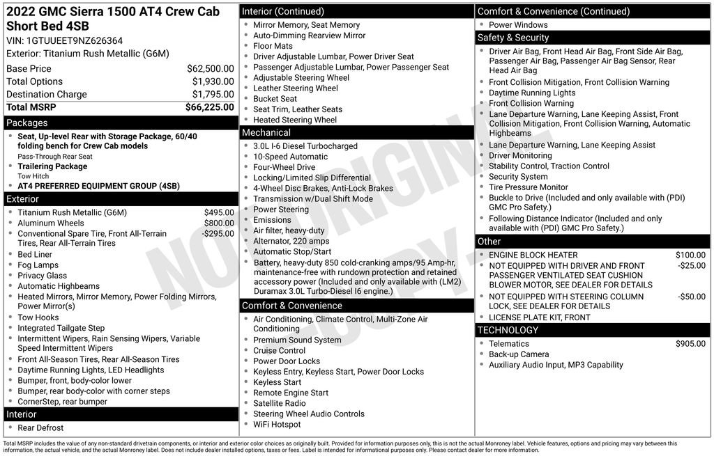 Used 2022 GMC Sierra 1500 AT4 AWD/4WD image 31