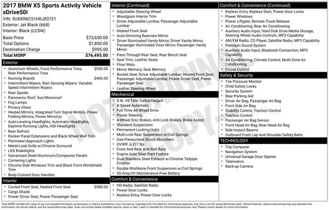 Used 2017 BMW X5 xDrive50i AWD/4WD image 46