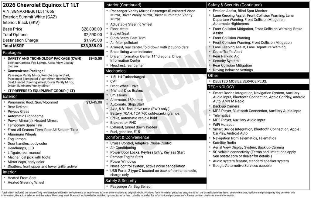 New 2026 Chevrolet Equinox LT w/ Safety and Technology Package FWD image 39