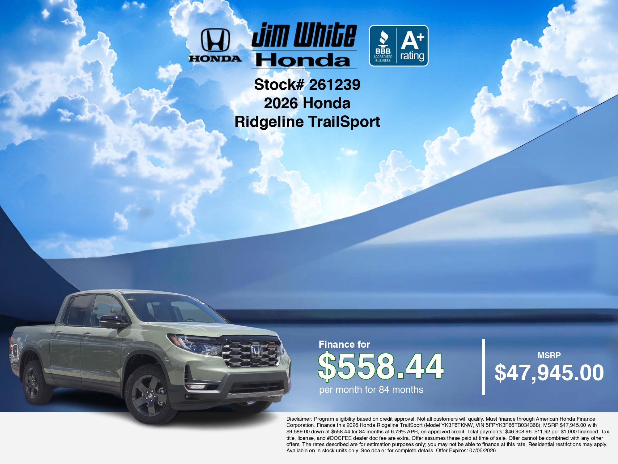 New 2026 Honda Ridgeline TrailSport image 7