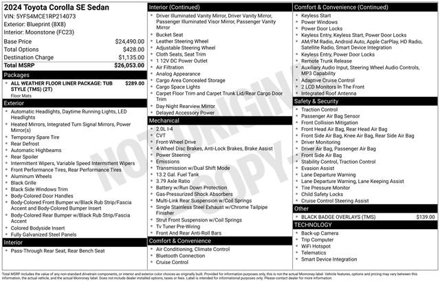 Certified 2024 Toyota Corolla SE image 13