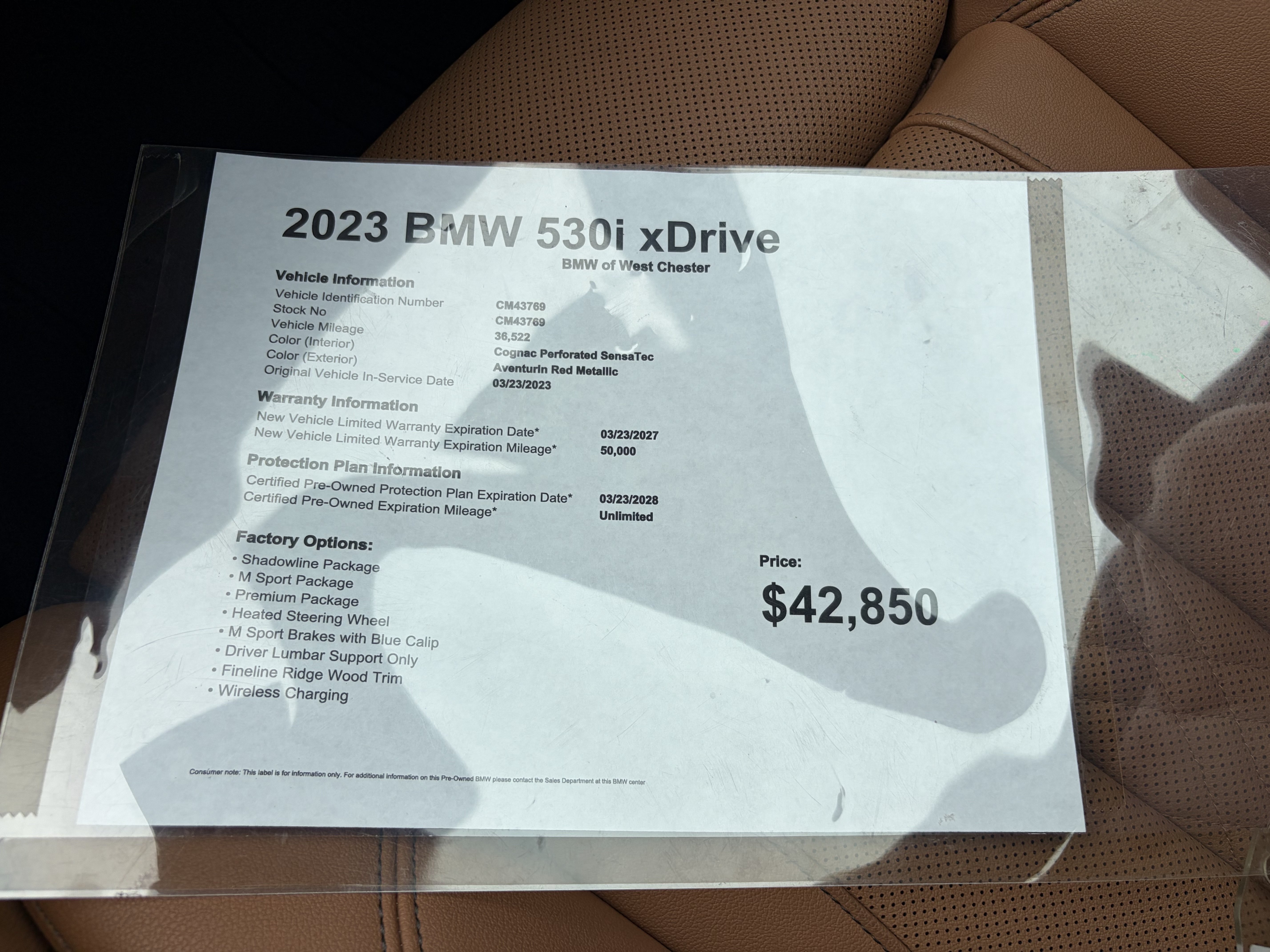 Used 2023 BMW 530i xDrive w/ M Sport Package AWD/4WD image 18