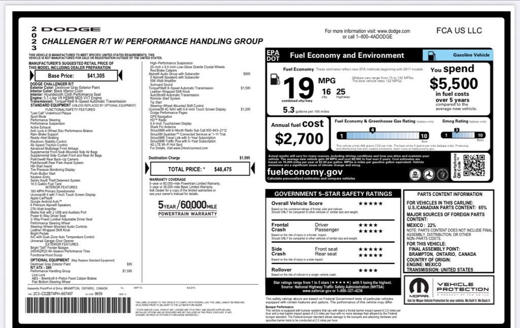 Used 2023 Dodge Challenger R/T w/ Performance Handling Group image 21