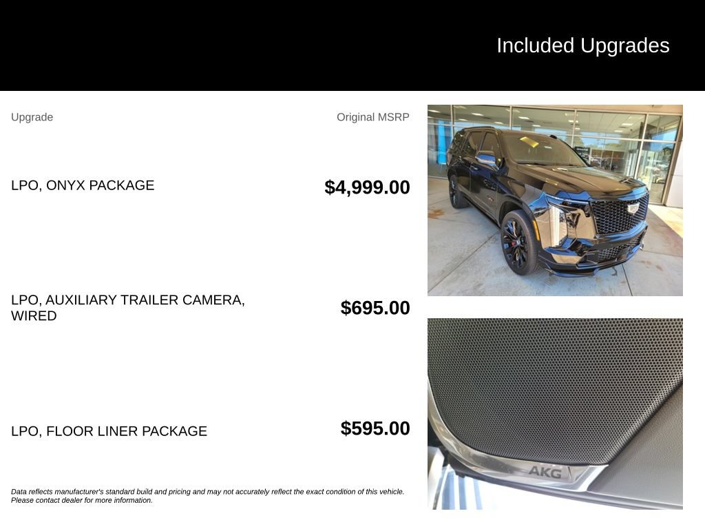 Used 2026 Cadillac Escalade V w/ LPO, ONYX Package AWD/4WD image 5