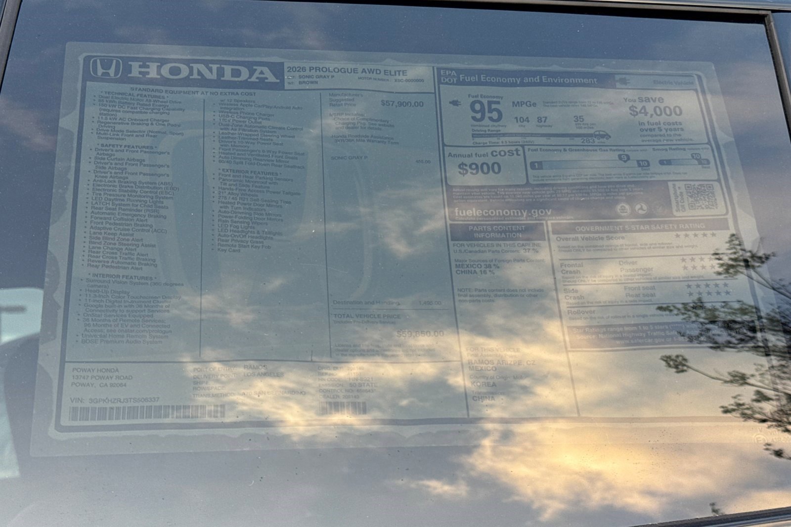 New 2026 Honda Prologue Elite image 36