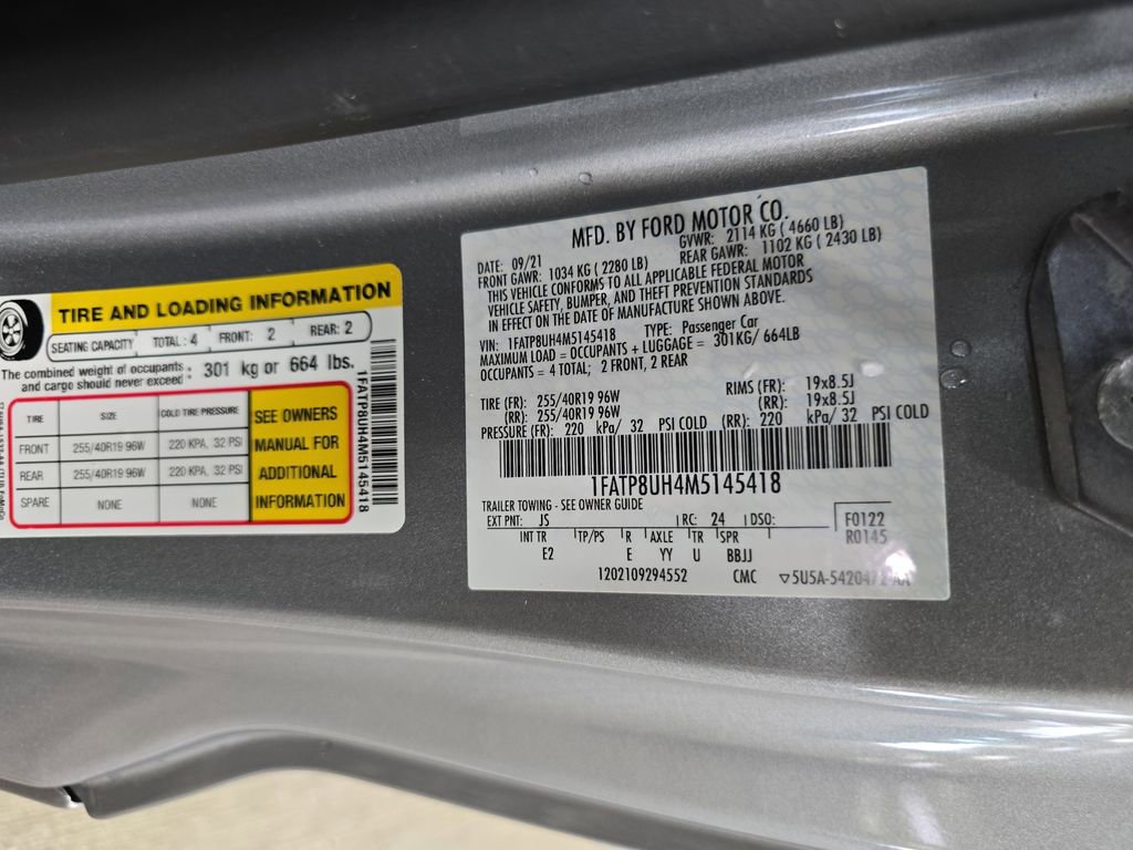 Used 2021 Ford Mustang Premium w/ Pony Package RWD image 32