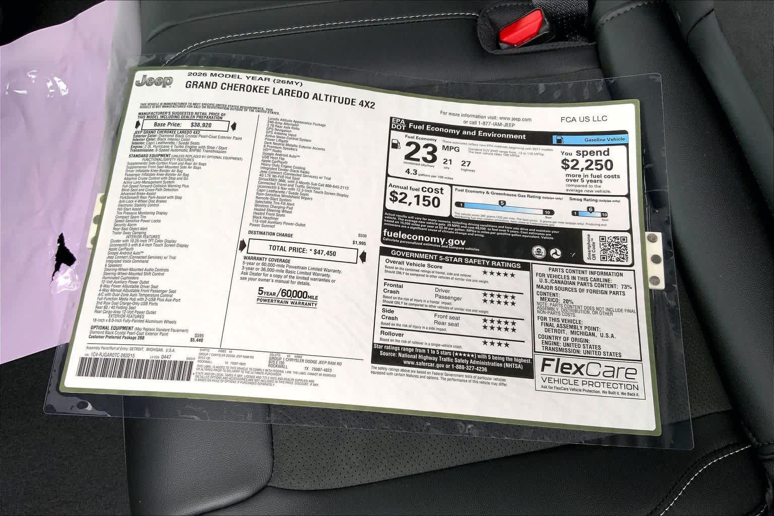 New 2026 Jeep Grand Cherokee Altitude RWD image 18