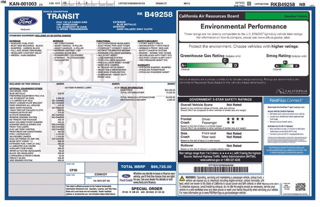 Used 2024 Ford Transit 150 Low Roof AWD image 7