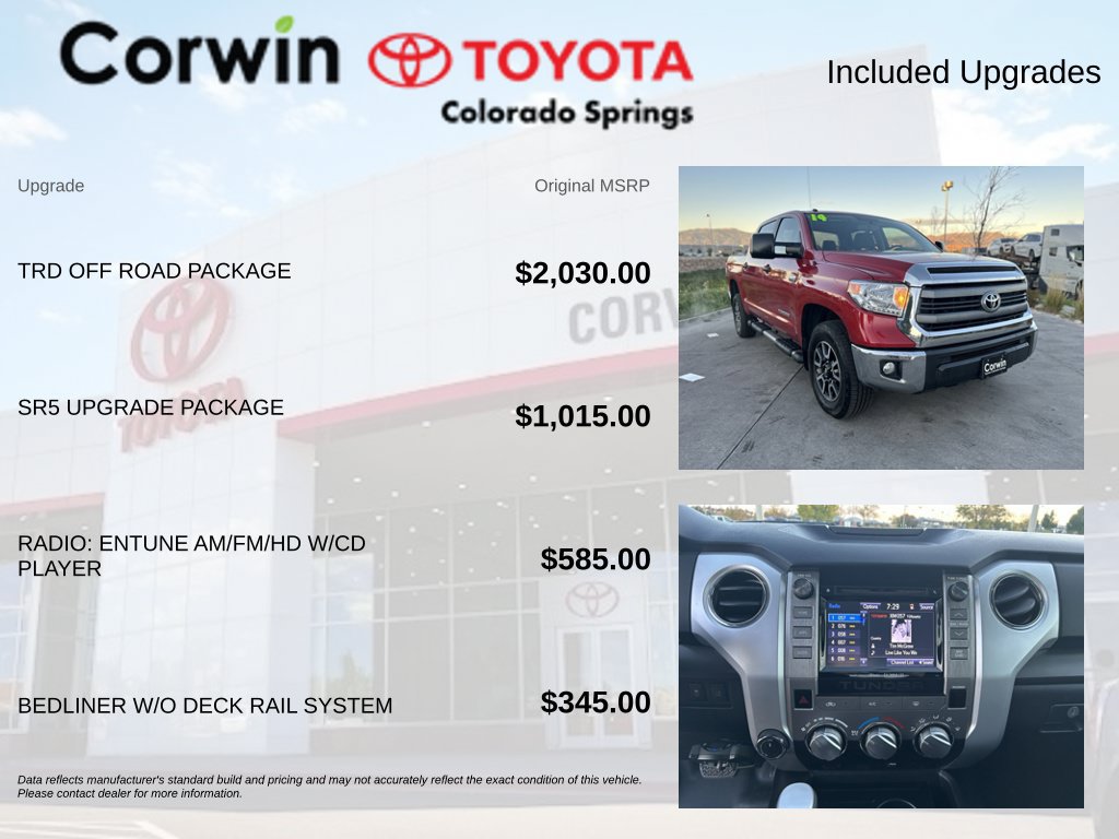 Used 2014 Toyota Tundra SR5 w/ TRD Off Road Package AWD/4WD image 4