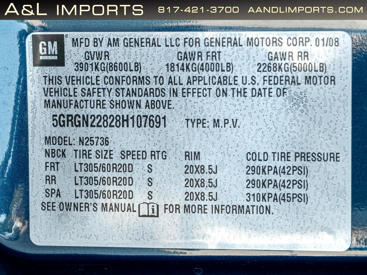 Used 2008 HUMMER H2 SUT w/ Silver Ice Limited Edition image 65