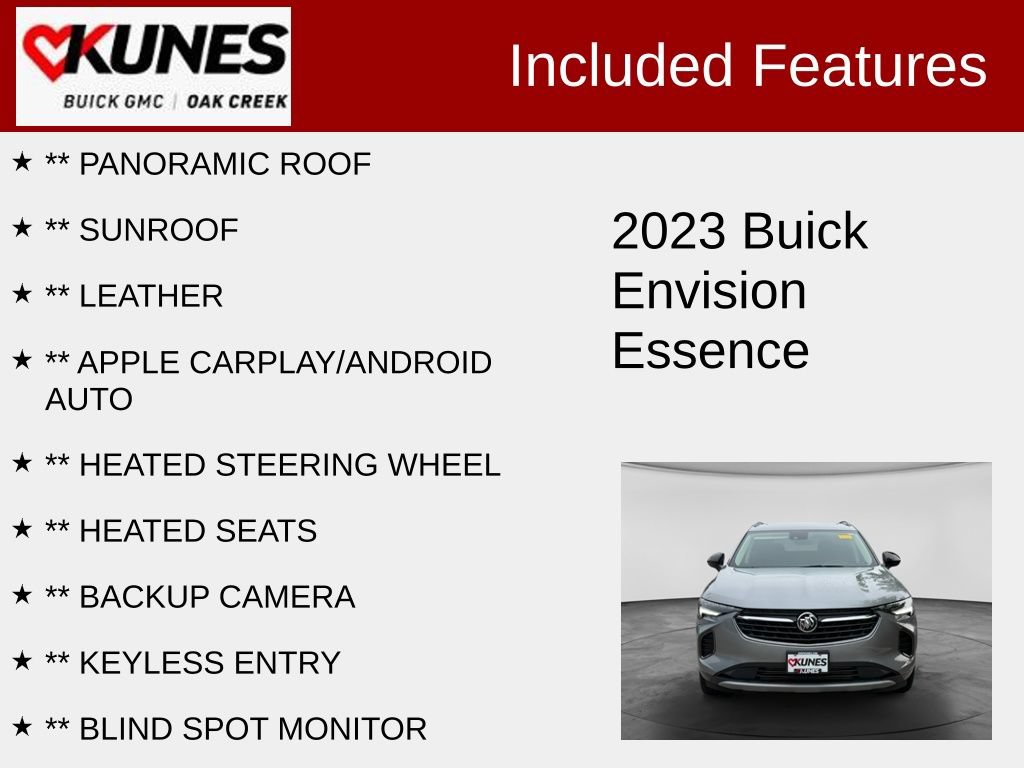 Used 2023 Buick Envision Essence w/ Sport Touring Package AWD/4WD image 2