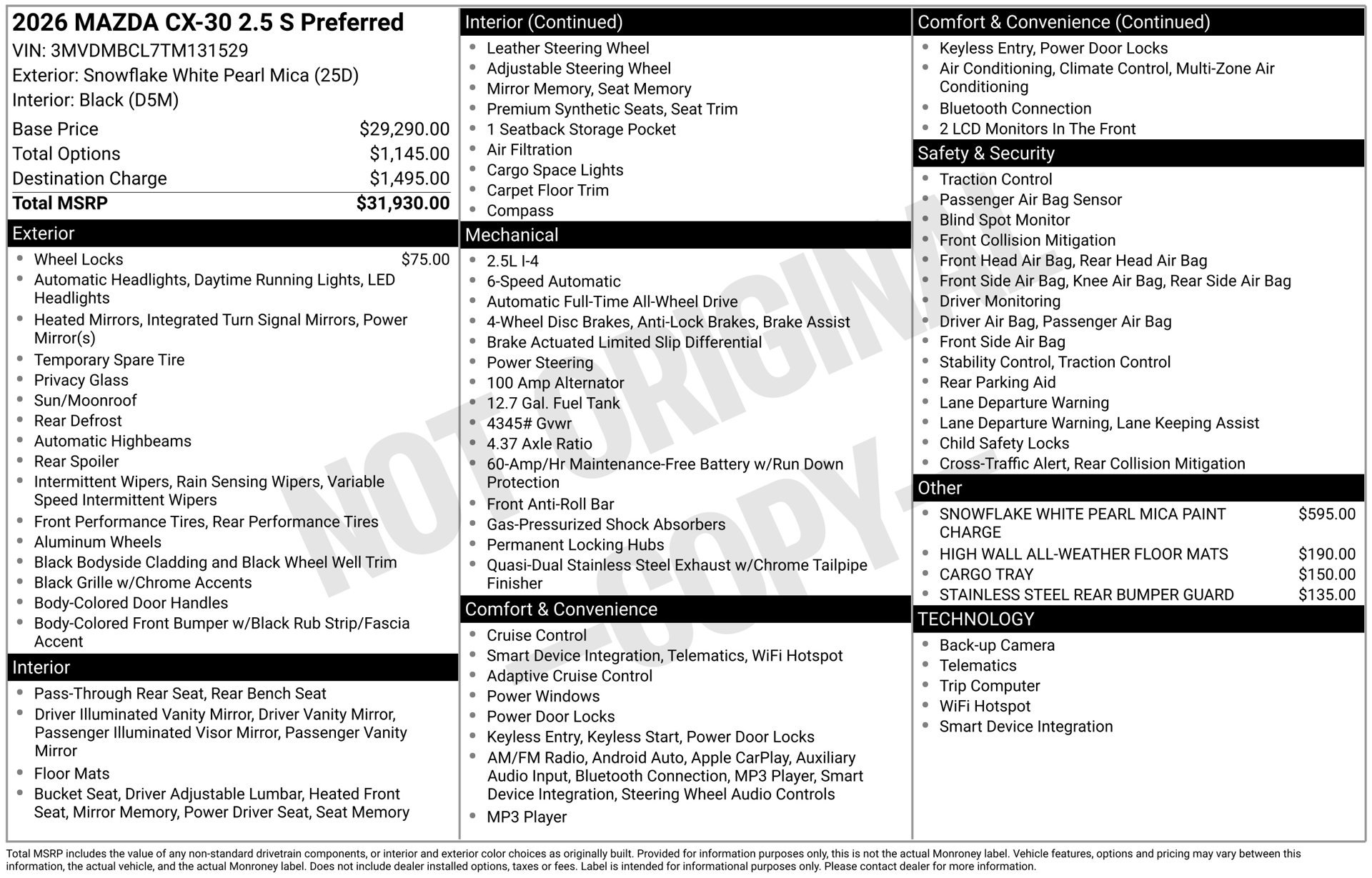 New 2026 MAZDA CX-30 AWD 2.5 S image 6