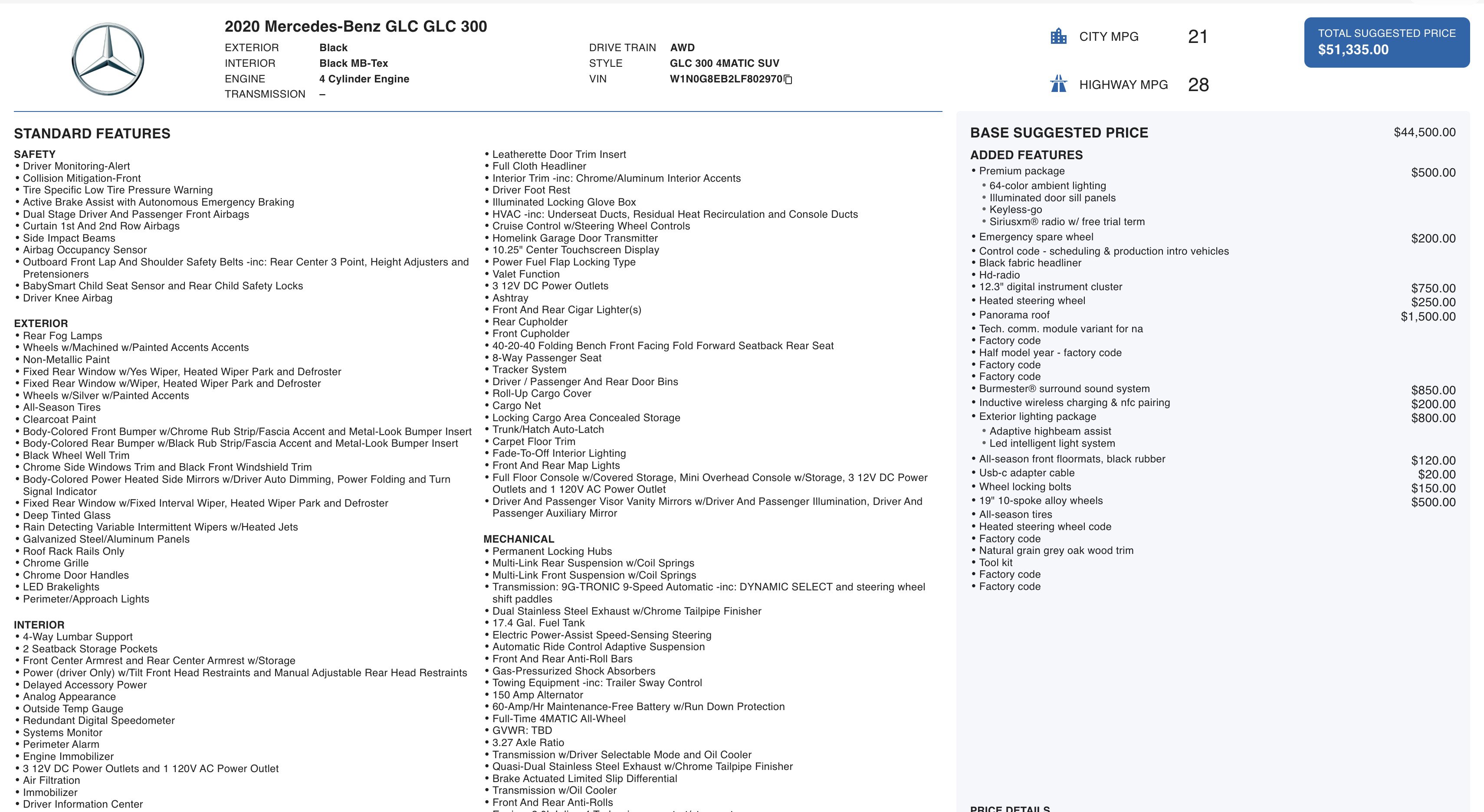 Used 2020 Mercedes-Benz GLC 300 4MATIC w/ Exterior Lighting Package image 6