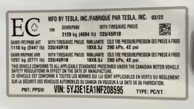 Used 2022 Tesla Model 3 RWD image 40