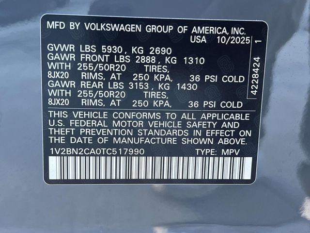 New 2026 Volkswagen Atlas SEL image 28