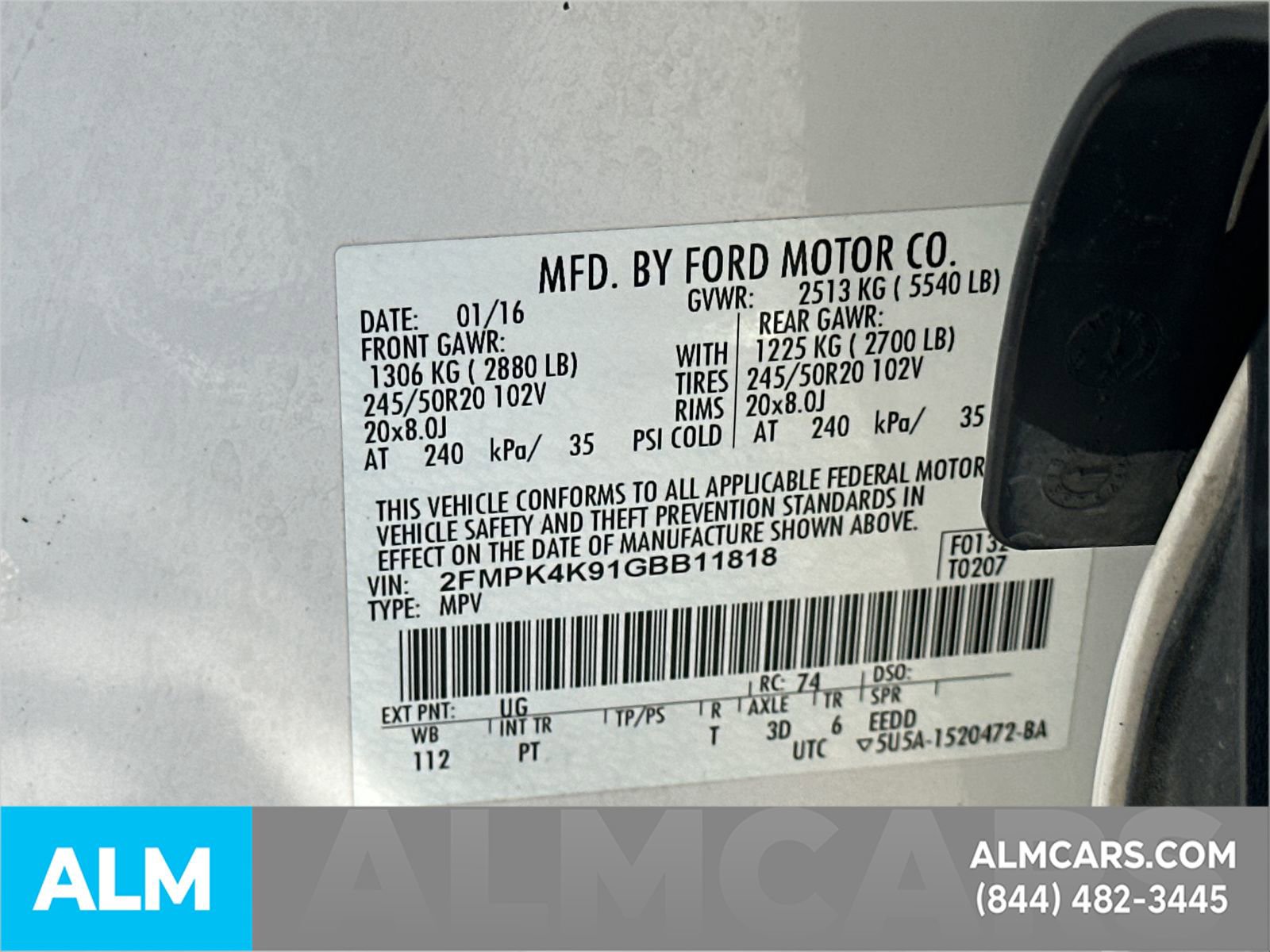 Used 2016 Ford Edge Titanium w/ Equipment Group 302A AWD/4WD image 40