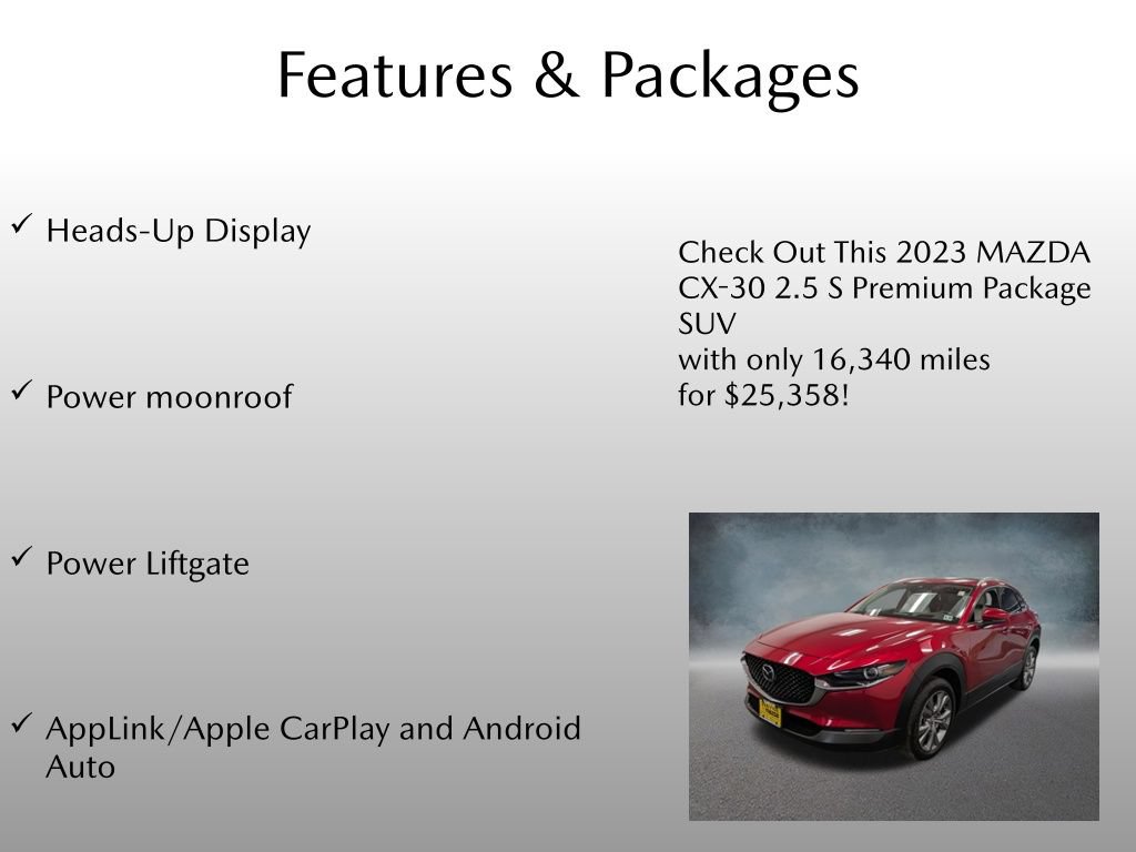 Certified 2023 MAZDA CX-30 AWD 2.5 S w/ Premium Package image 8