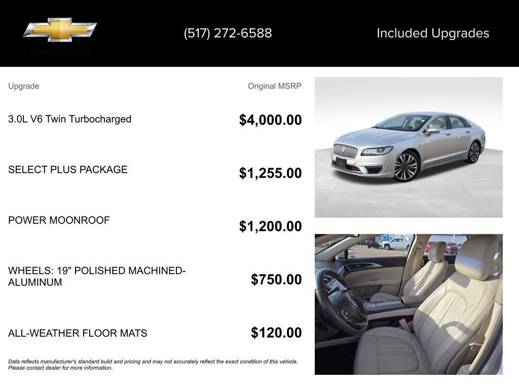 Used 2017 Lincoln MKZ Select w/ Select Plus Package image 15